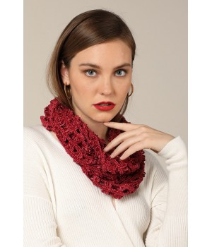 Chenille Net Infinity Scarf